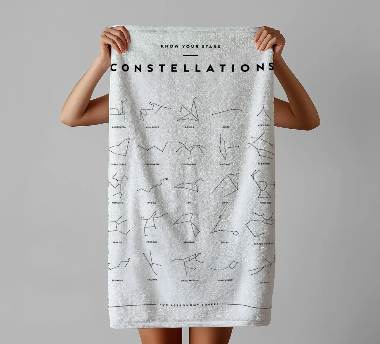 Constellation Chart asciugamano da bagno da daylight design studio