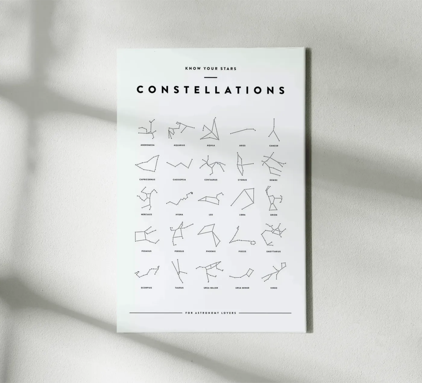 Constellation Chart canvas by daylight design studio