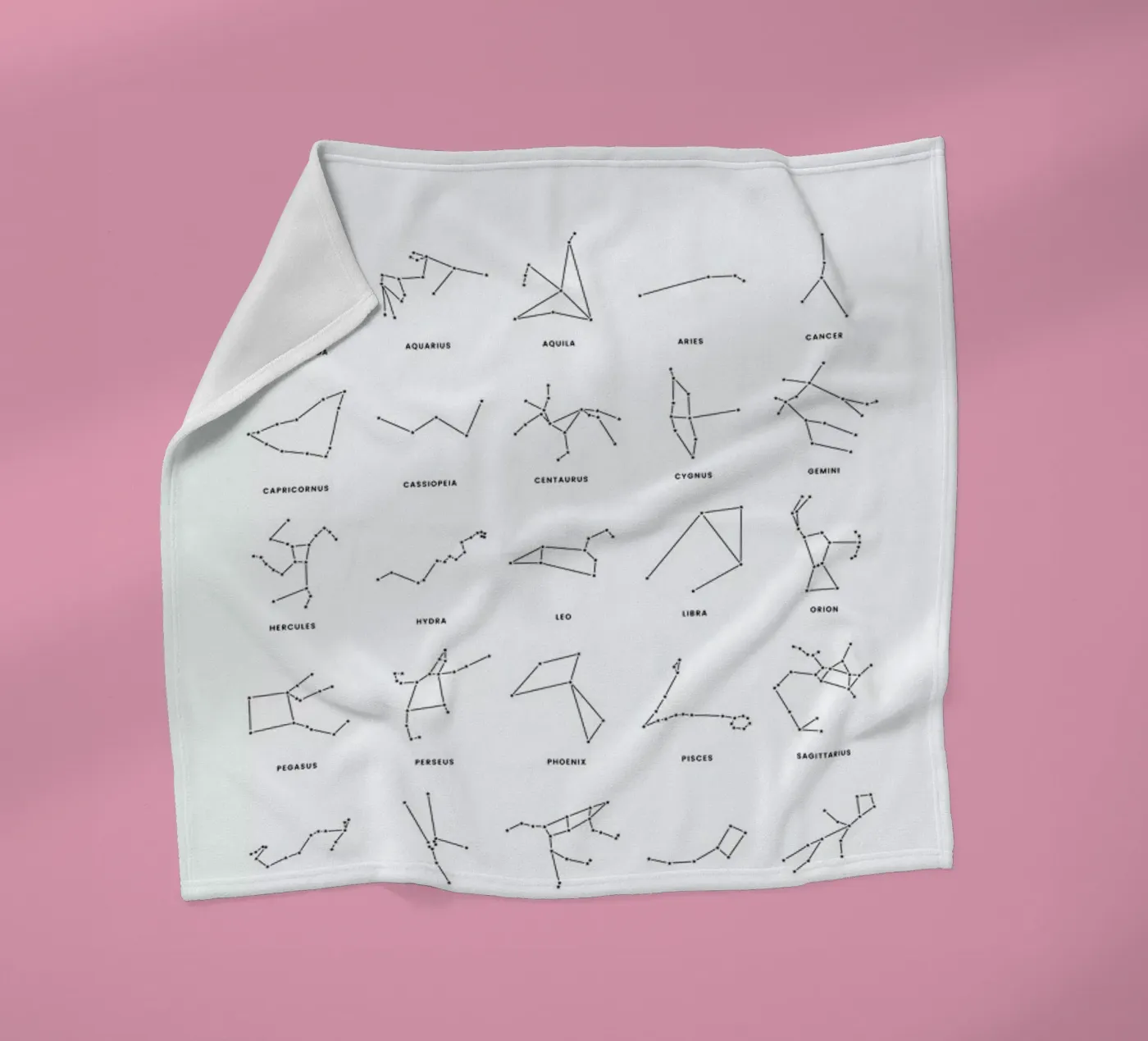 Constellation Chart fleece blanket by daylight design studio