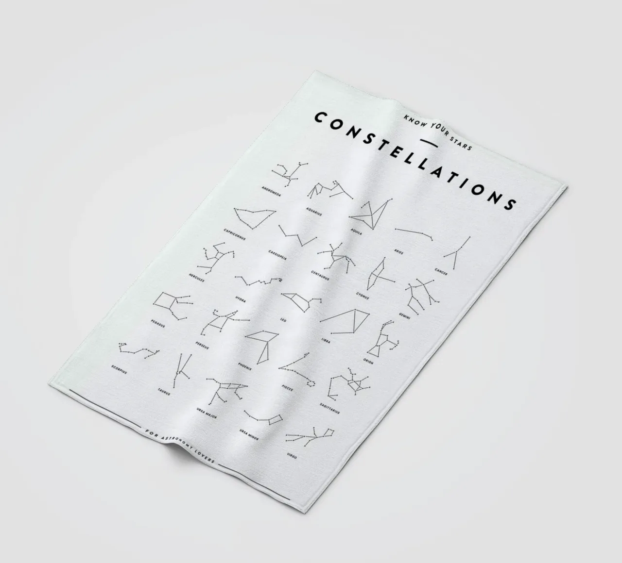 Constellation Chart Fleecedecke von daylight design studio