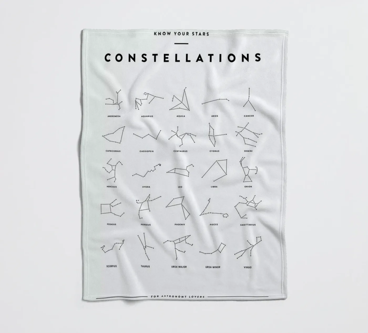 Constellation Chart Fleecedecke von daylight design studio