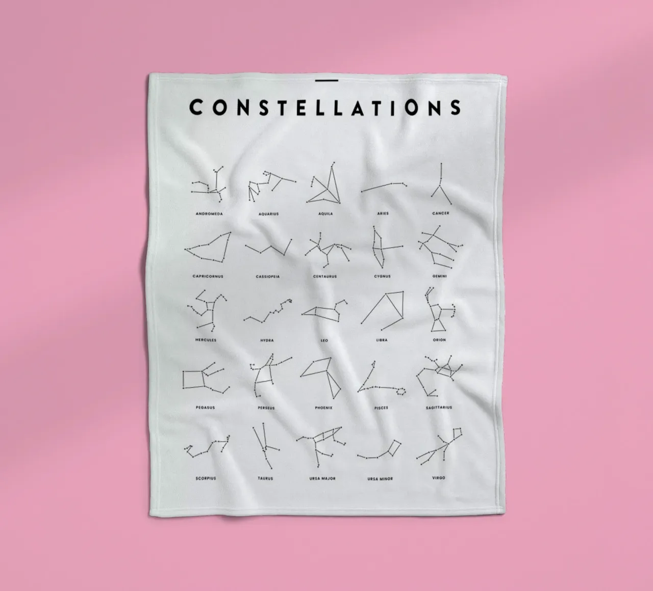 Constellation Chart Fleecedecke von daylight design studio