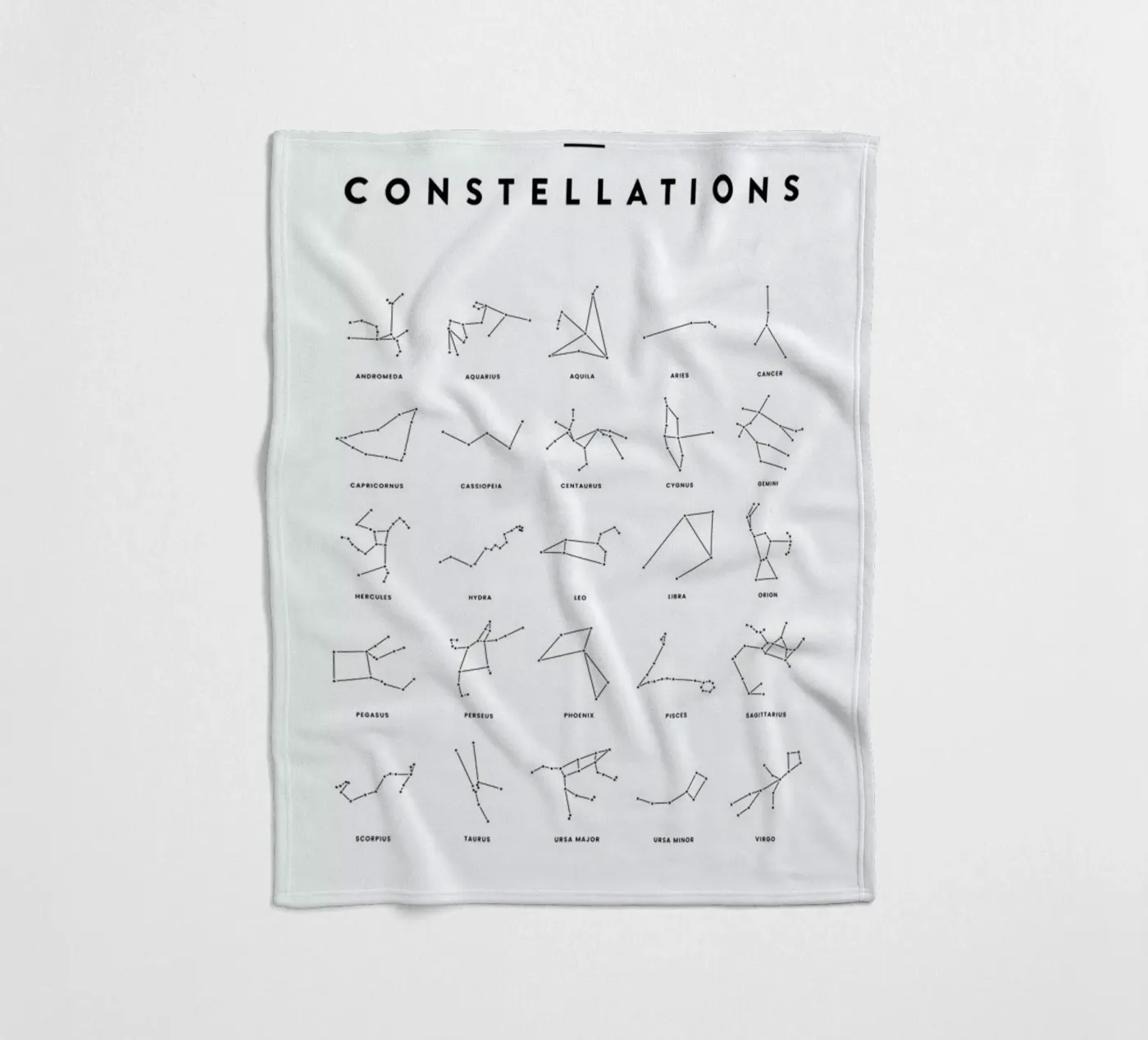 Constellation Chart fleece blanket by daylight design studio