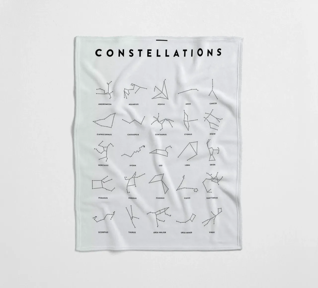 Constellation Chart Fleecedecke von daylight design studio