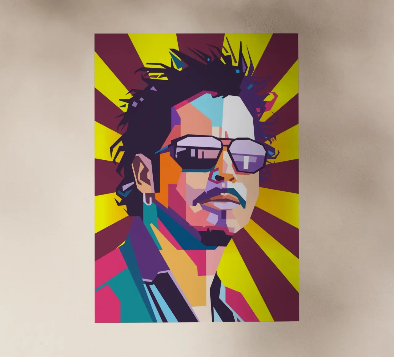 Chris Cornell WPAP arte pellicola backlit da Hantamrata
