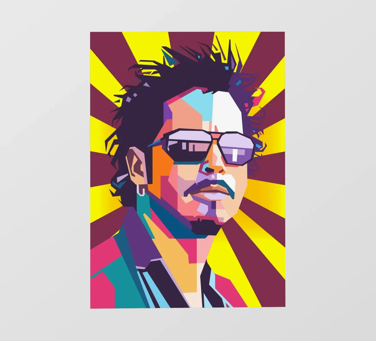 Chris Cornell WPAP arte pellicola backlit da Hantamrata