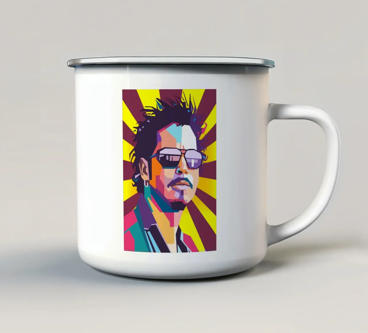 Chris Cornell WPAP arte tazza in smalto da Hantamrata