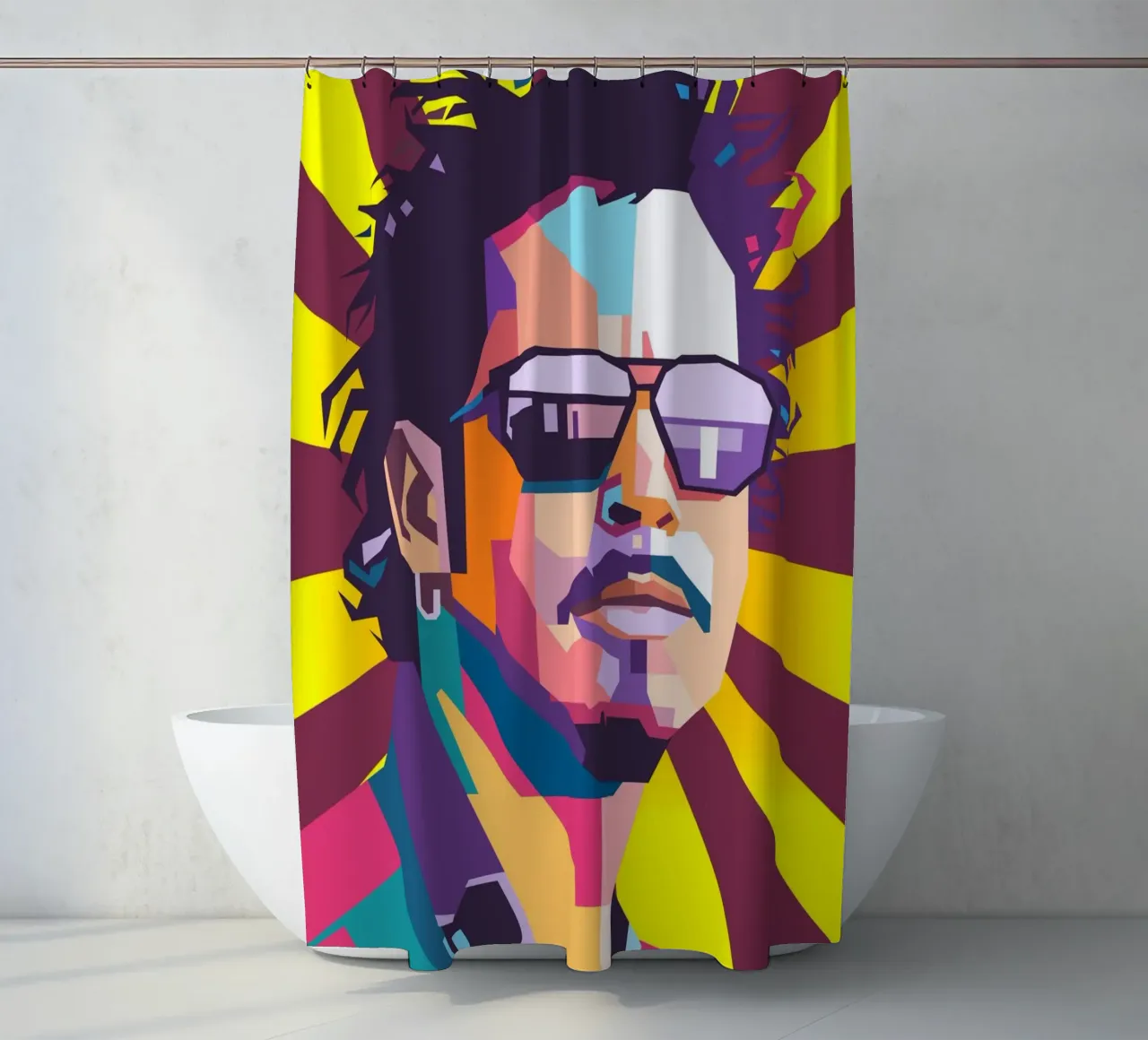 Chris Cornell WPAP-Kunst Duschvorhang von Hantamrata