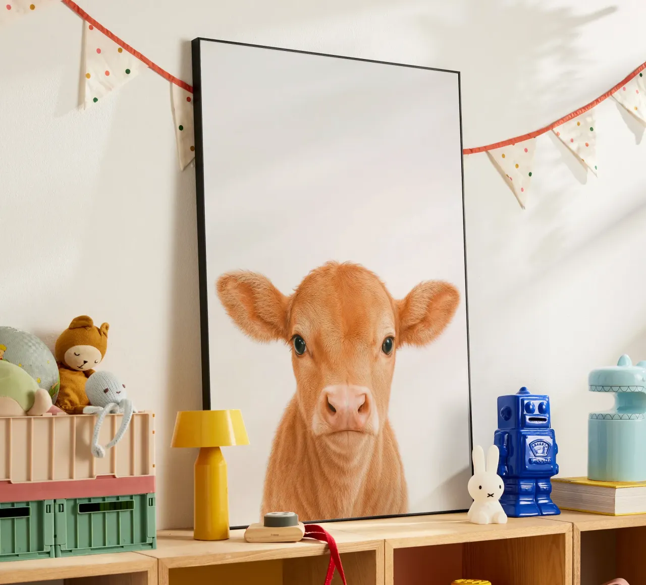Studio Critter No. 9 - Baby Moo alluminio dibond da KidzStudio