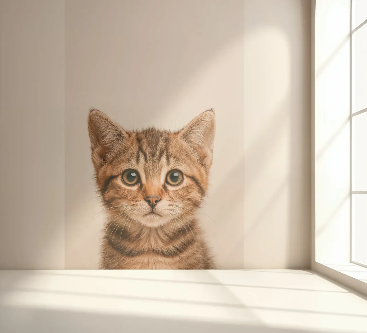 Studio Critter No. 10 - Little Feline Face papier peint photo de KidzStudio