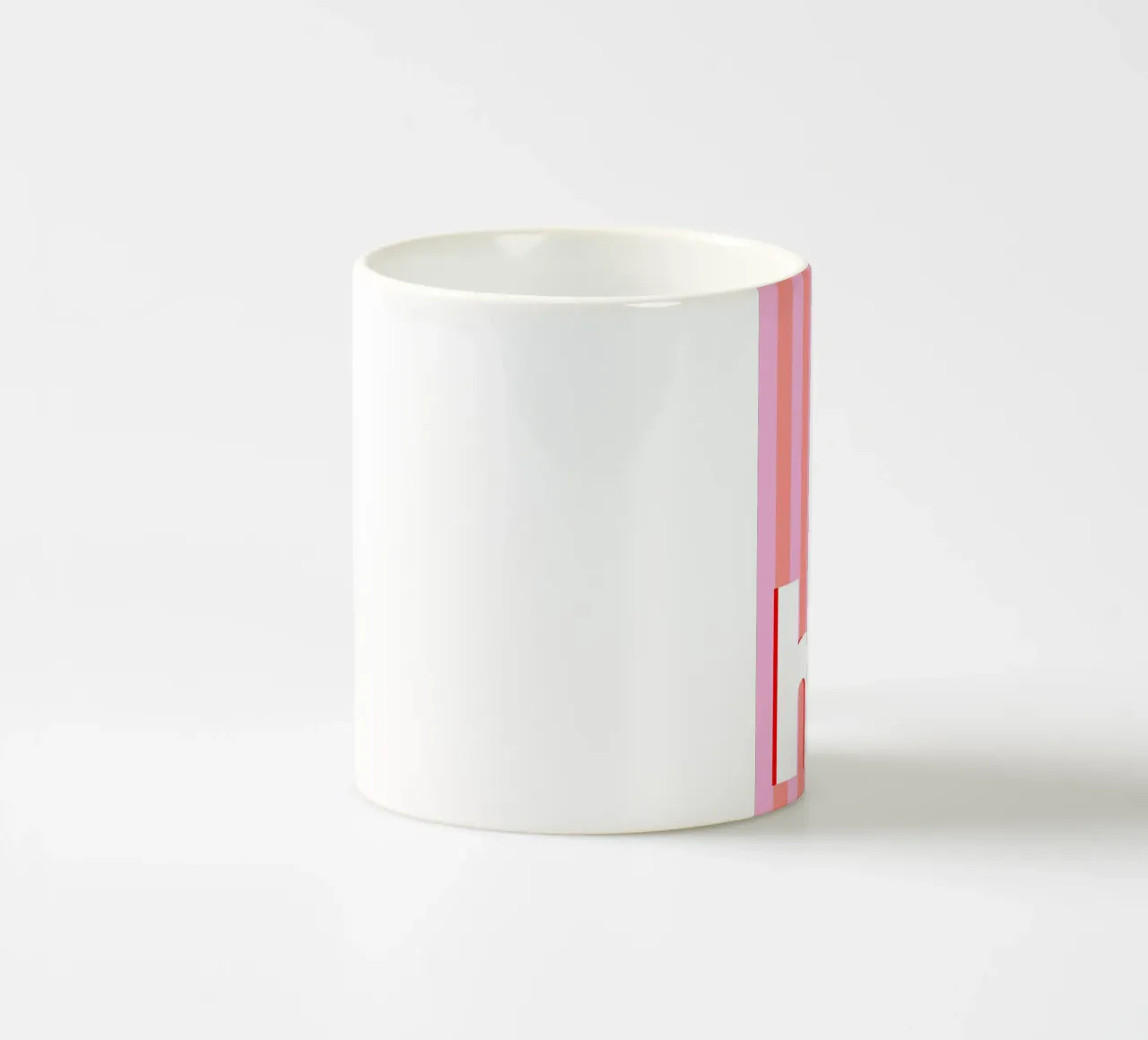 Hi - rosa Streifen tazza in ceramica da BAINAI QUOTES