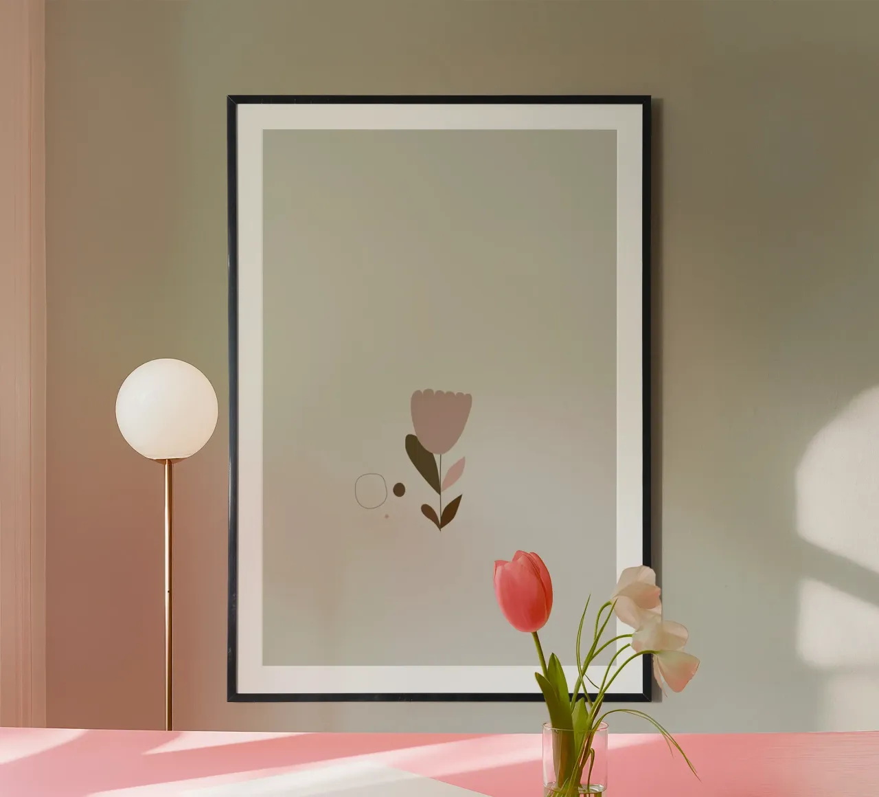 Flower2 poster con telaio in alluminio da 170QM