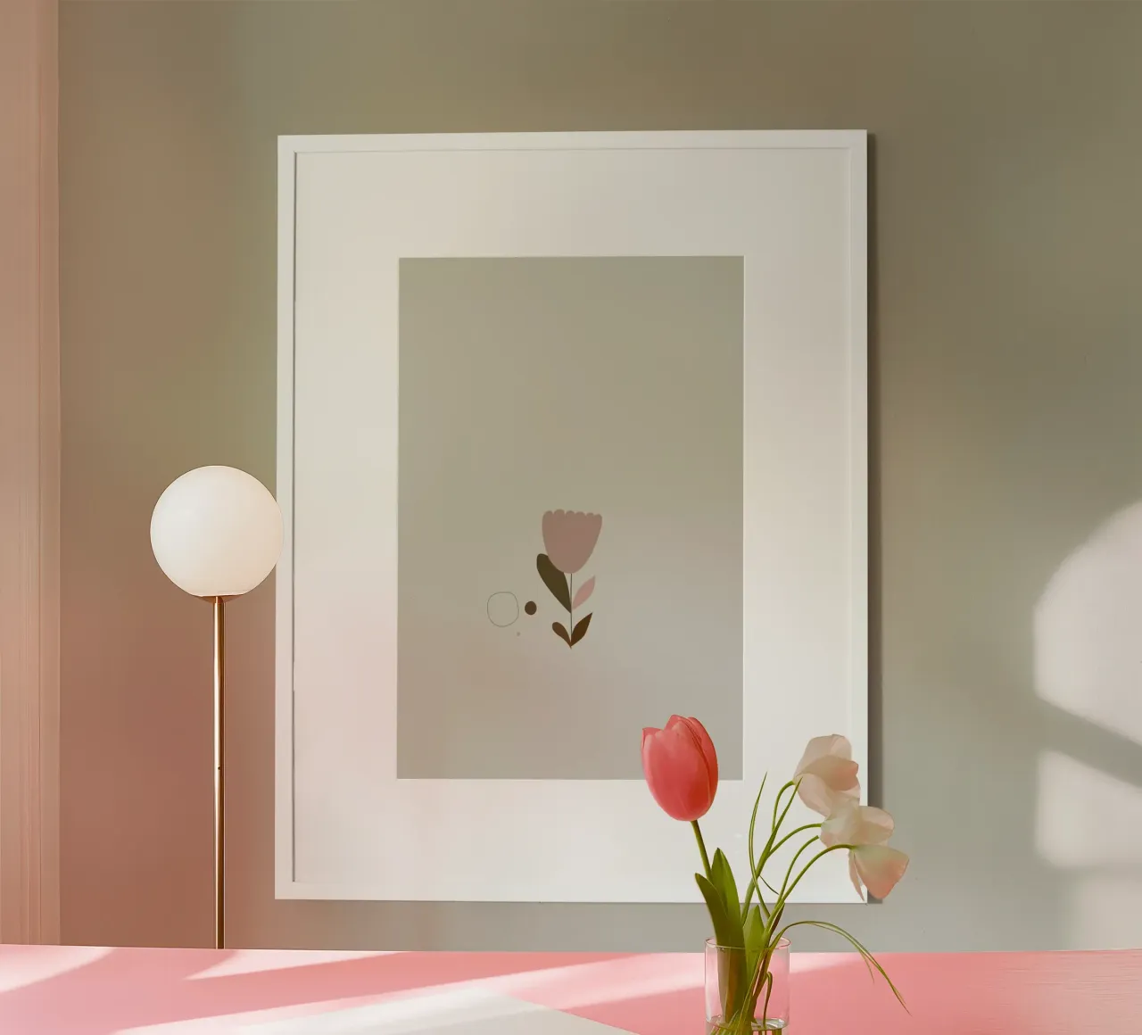 Flower2 poster con telaio in alluminio da 170QM