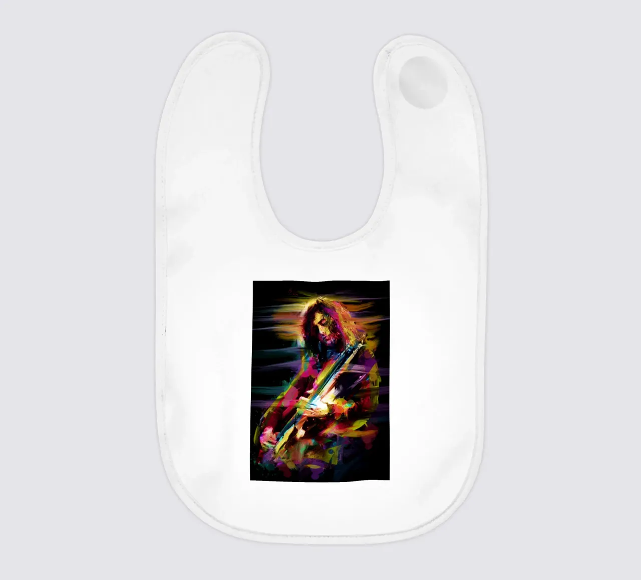 Jimmy Page astratto colorato pop art bavaglino da Hantamrata
