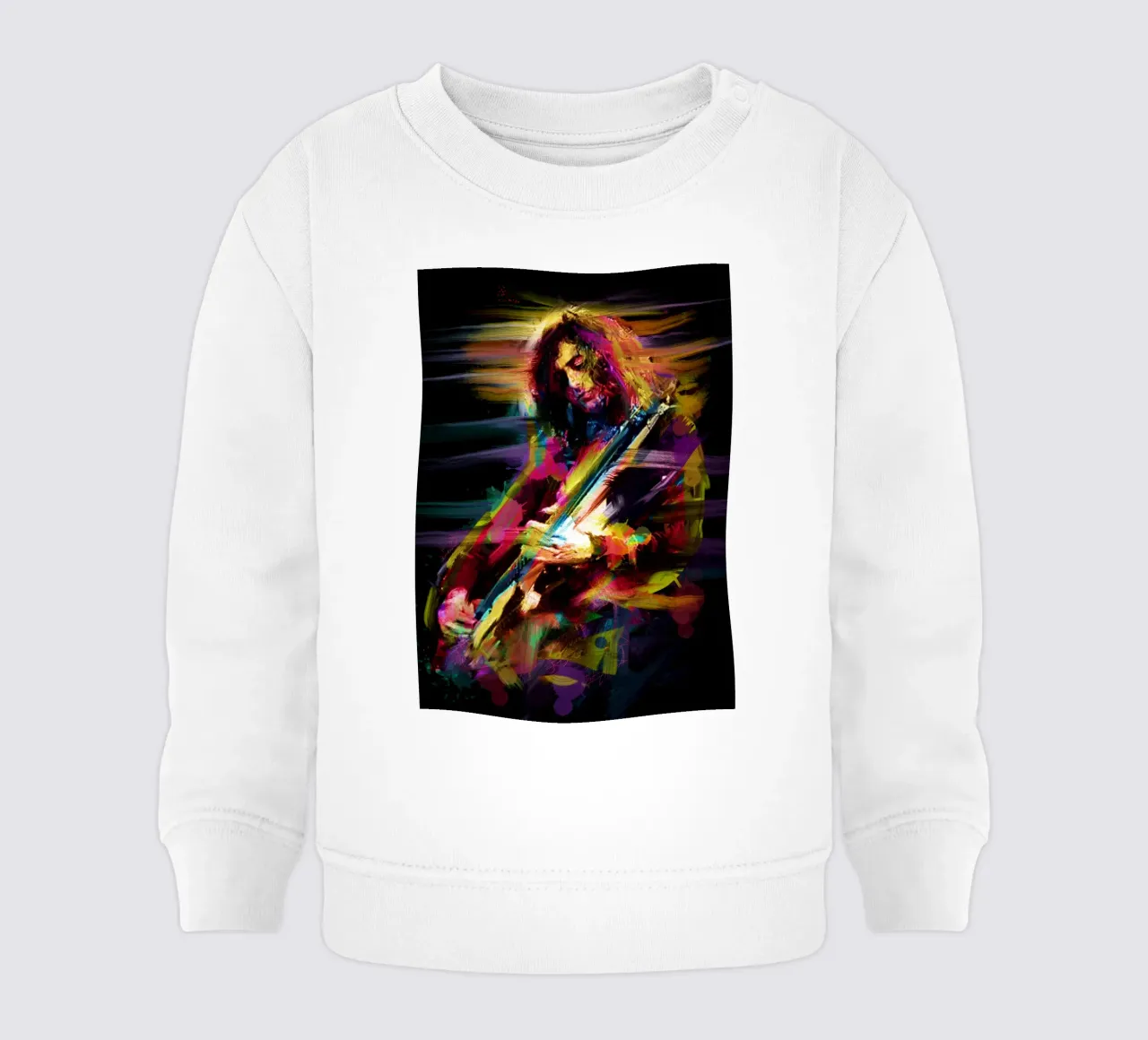 Jimmy Page astratto colorato pop art felpa neonato da Hantamrata