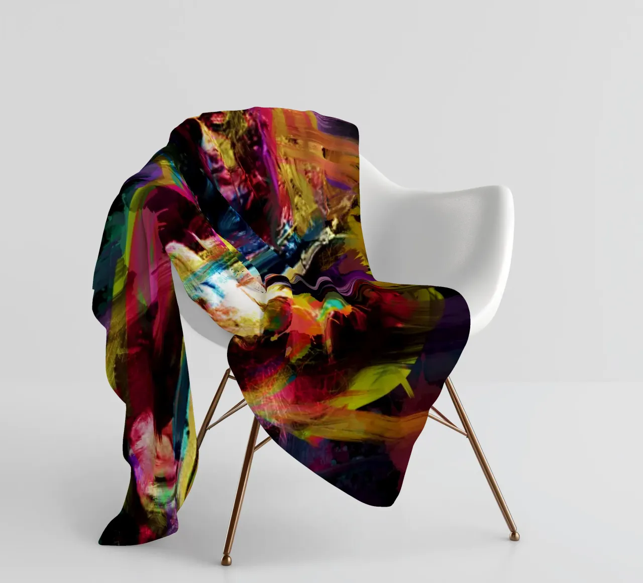 Jimmy Page astratto colorato pop art coperta in pile da Hantamrata