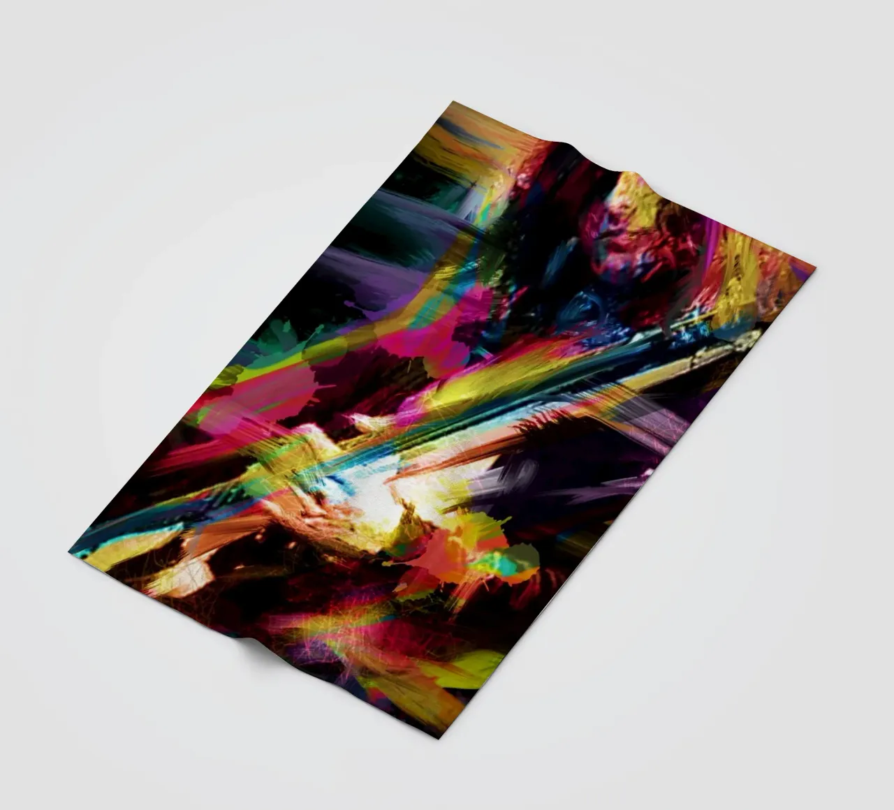 Jimmy Page astratto colorato pop art coperta in pile da Hantamrata