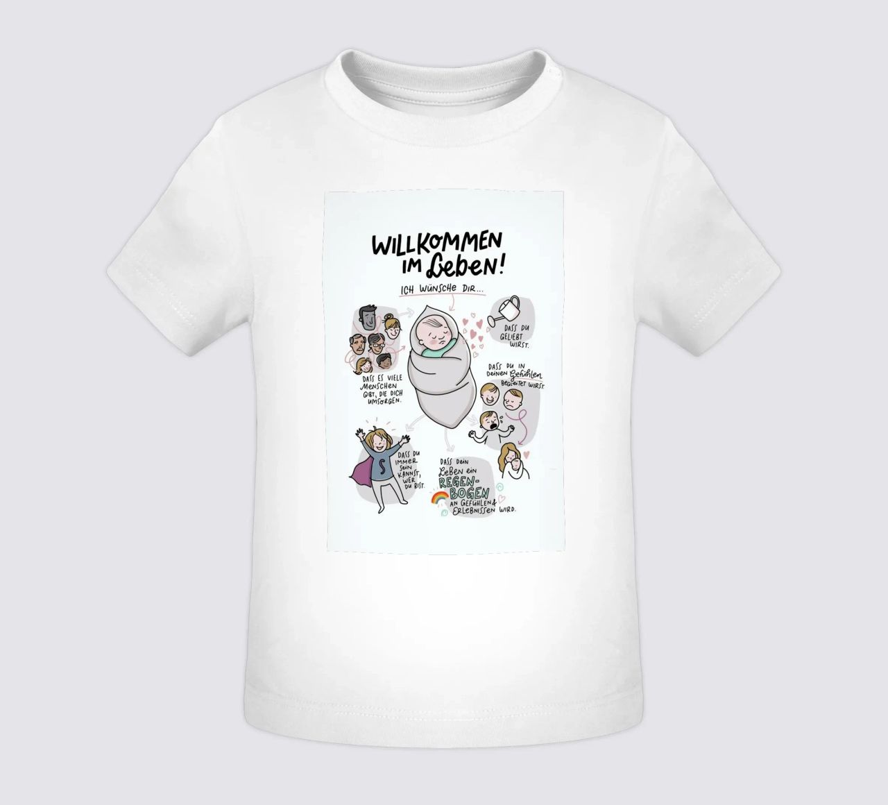Willkommen Baby T-Shirt von Geborgen Wachsen x JUNIQE