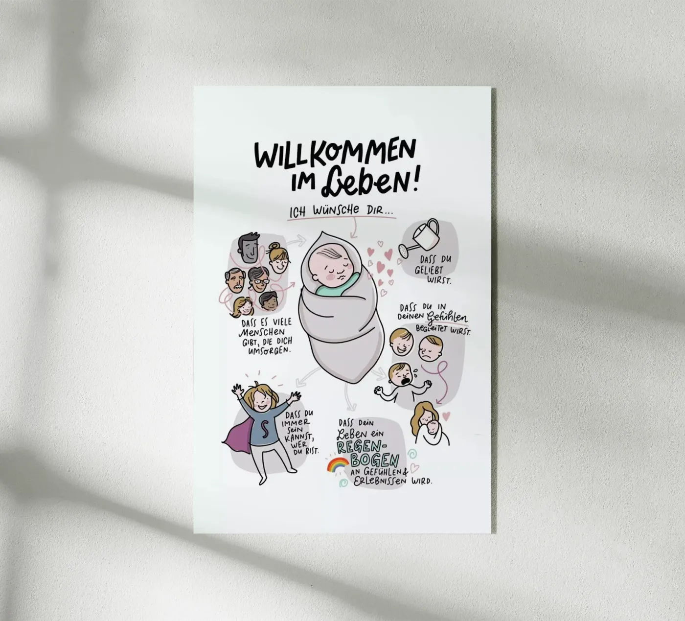 Willkommen Acryl-Glas von Geborgen Wachsen x JUNIQE