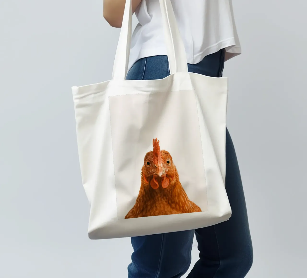 Studio Critter No. 12 - Cluck & Stare borsa in juta da KidzStudio