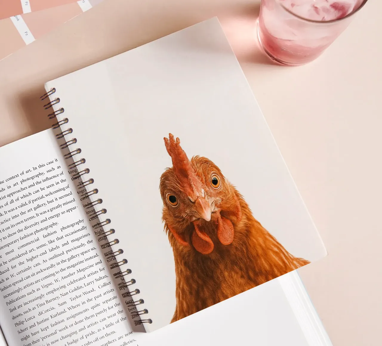 Studio Critter No. 12 - Cluck & Stare spiral notebook by KidzStudio