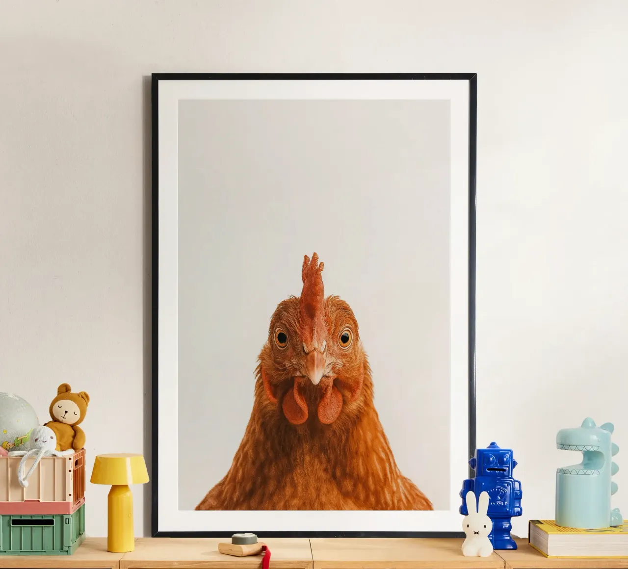 Studio Critter No. 12 - Cluck & Stare poster da KidzStudio