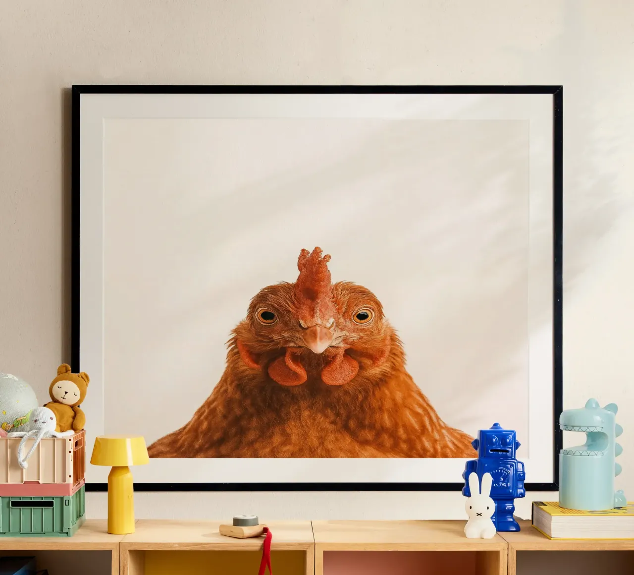 Studio Critter No. 12 - Cluck & Stare poster da KidzStudio
