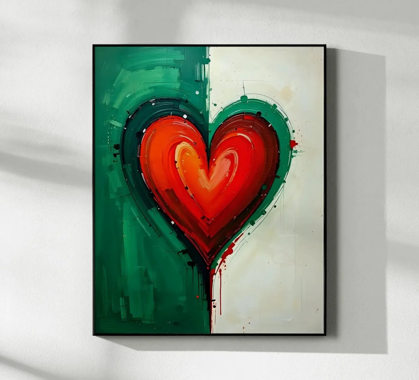 cuore_verde_rosso_4 plexiglass da Pink- und LoveArt by LK