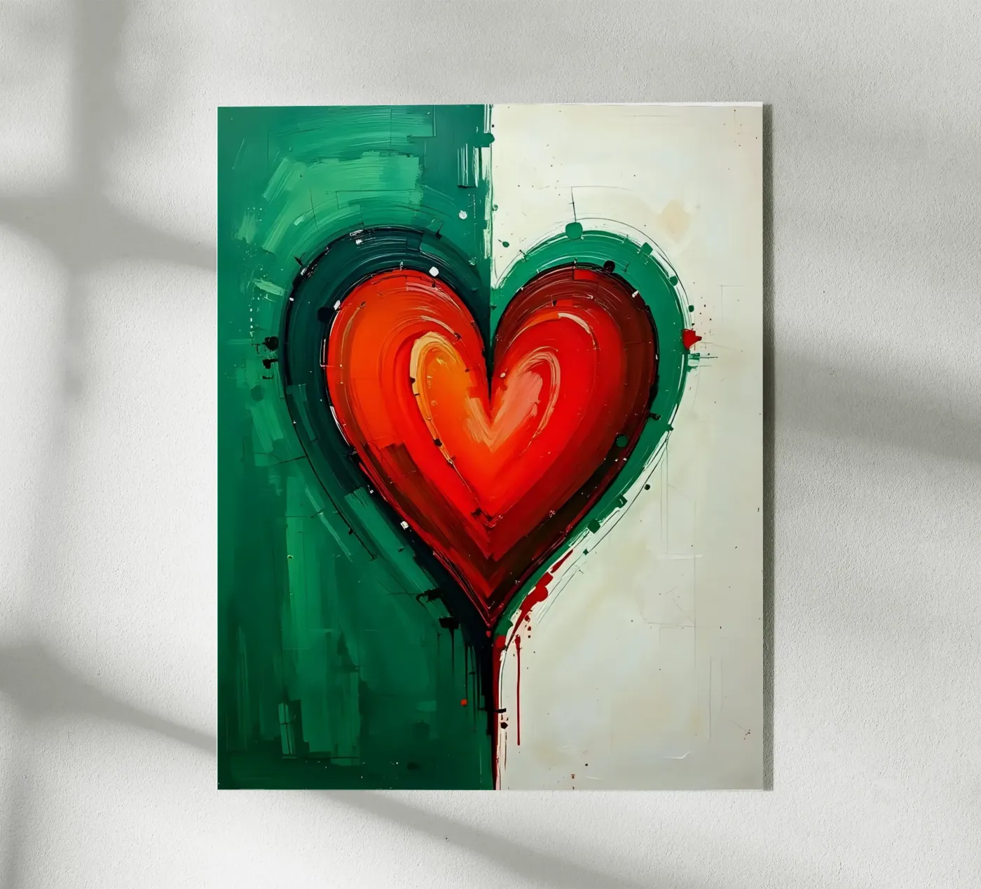 cuore_verde_rosso_4 plexiglass da Pink- und LoveArt by LK