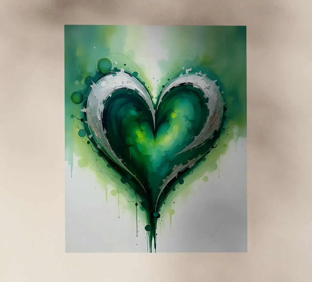 cuore_verde_argento_1 pellicola backlit da Pink- und LoveArt by LK