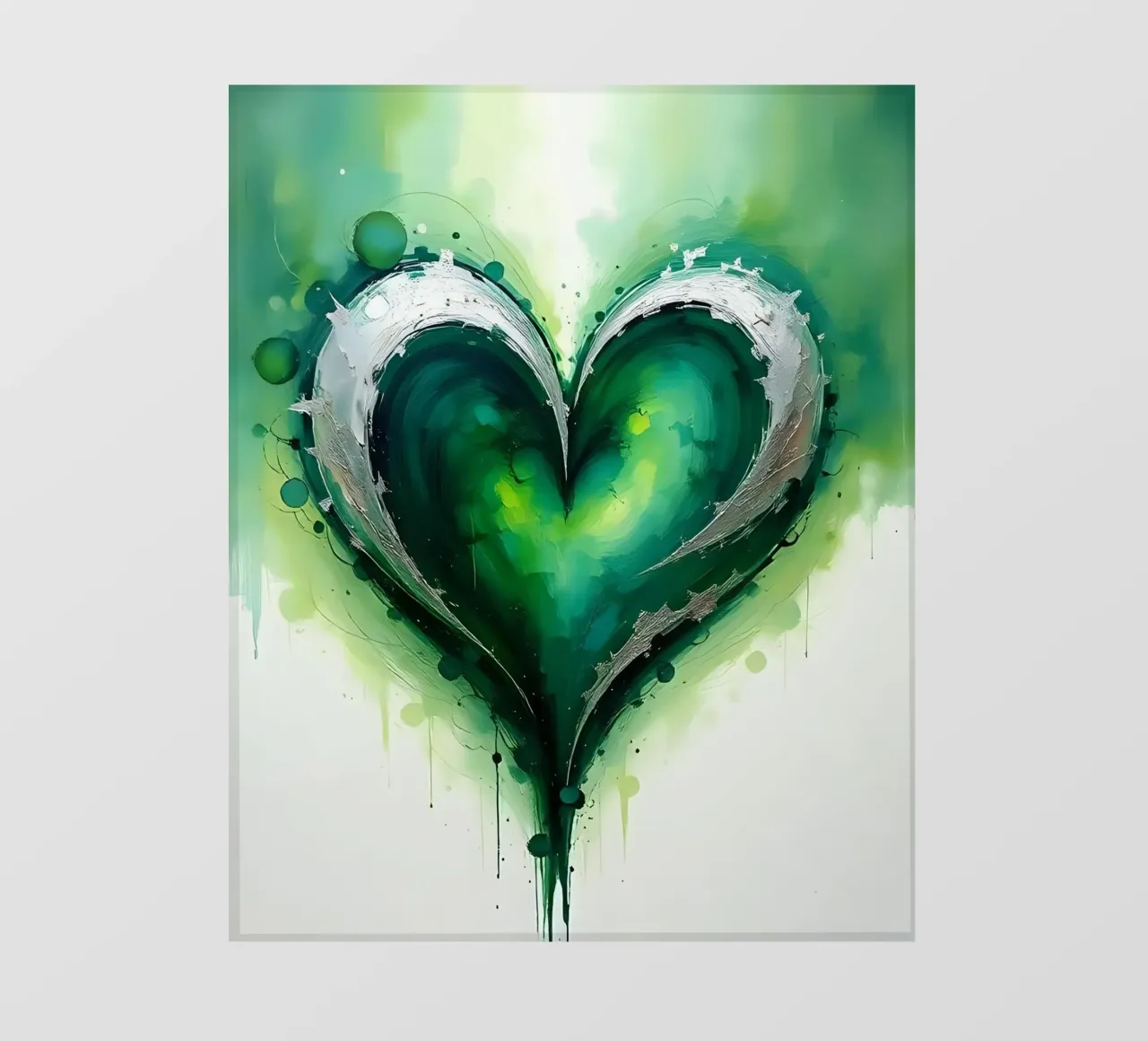 cuore_verde_argento_1 pellicola backlit da Pink- und LoveArt by LK