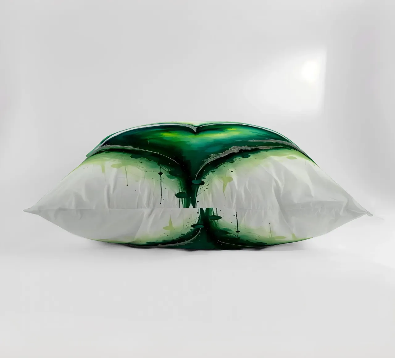 cuore_verde_argento_1 cuscino da Pink- und LoveArt by LK