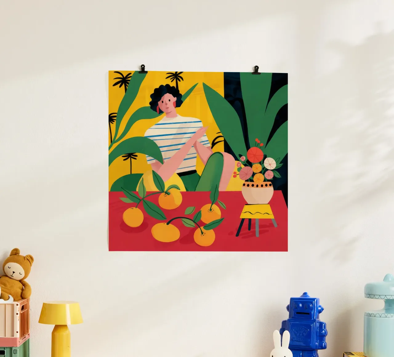 Vibrante beatitudine agli agrumi poster con telaio in alluminio da Lumina Vision