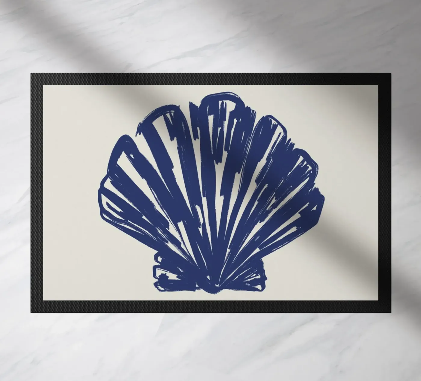 Blauwe schelp deurmat van Sixmai