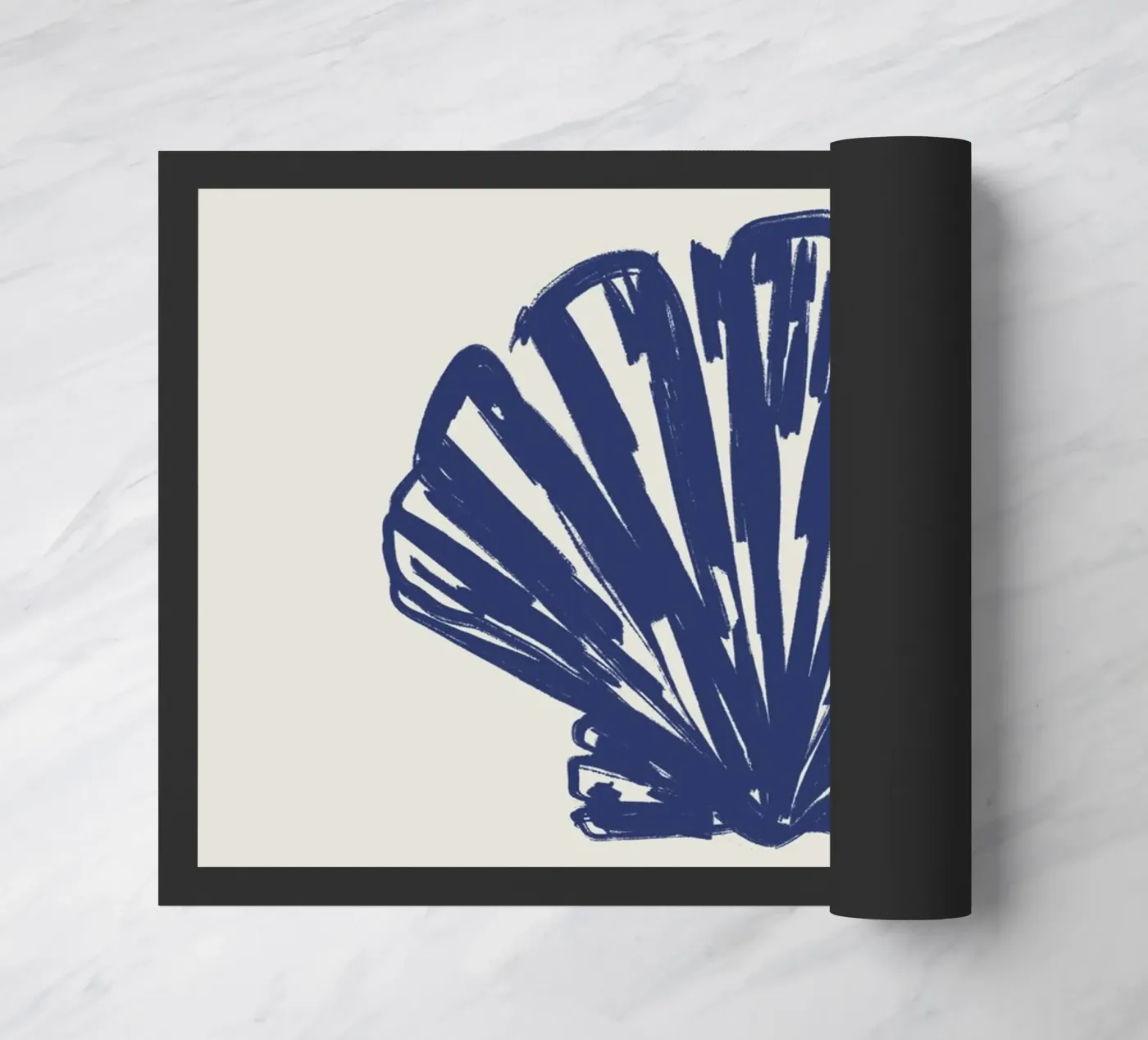 Blauwe schelp deurmat van Sixmai
