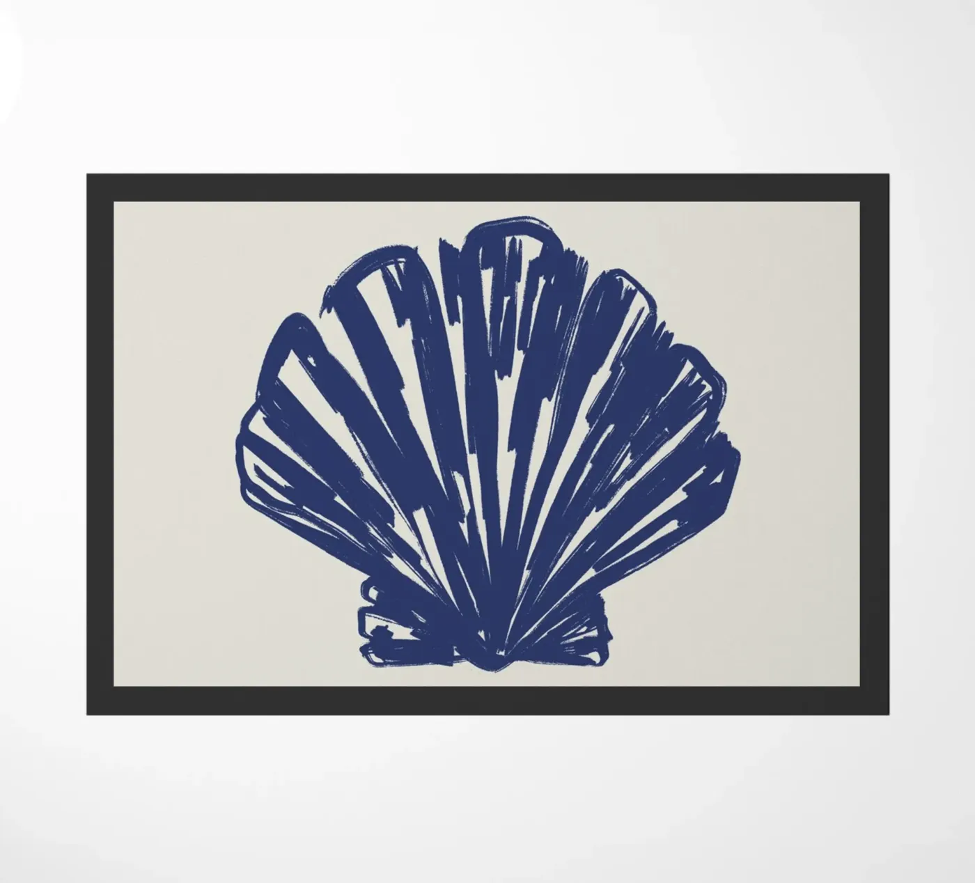 Blauwe schelp deurmat van Sixmai