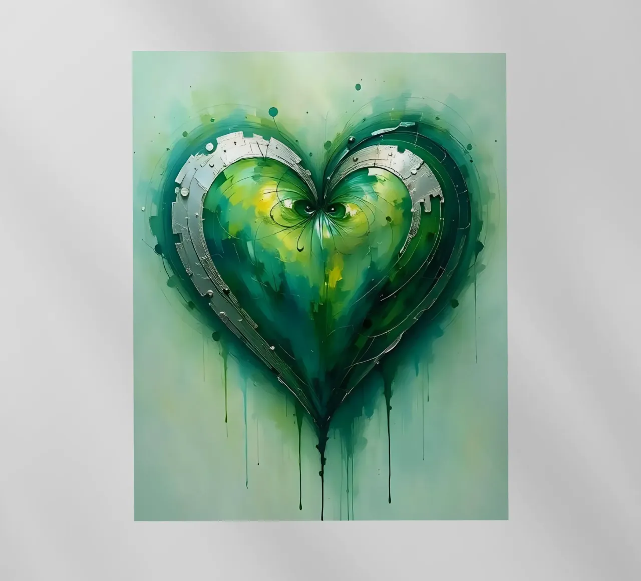 cuore_verde_argento_2 pellicola backlit da Pink- und LoveArt by LK