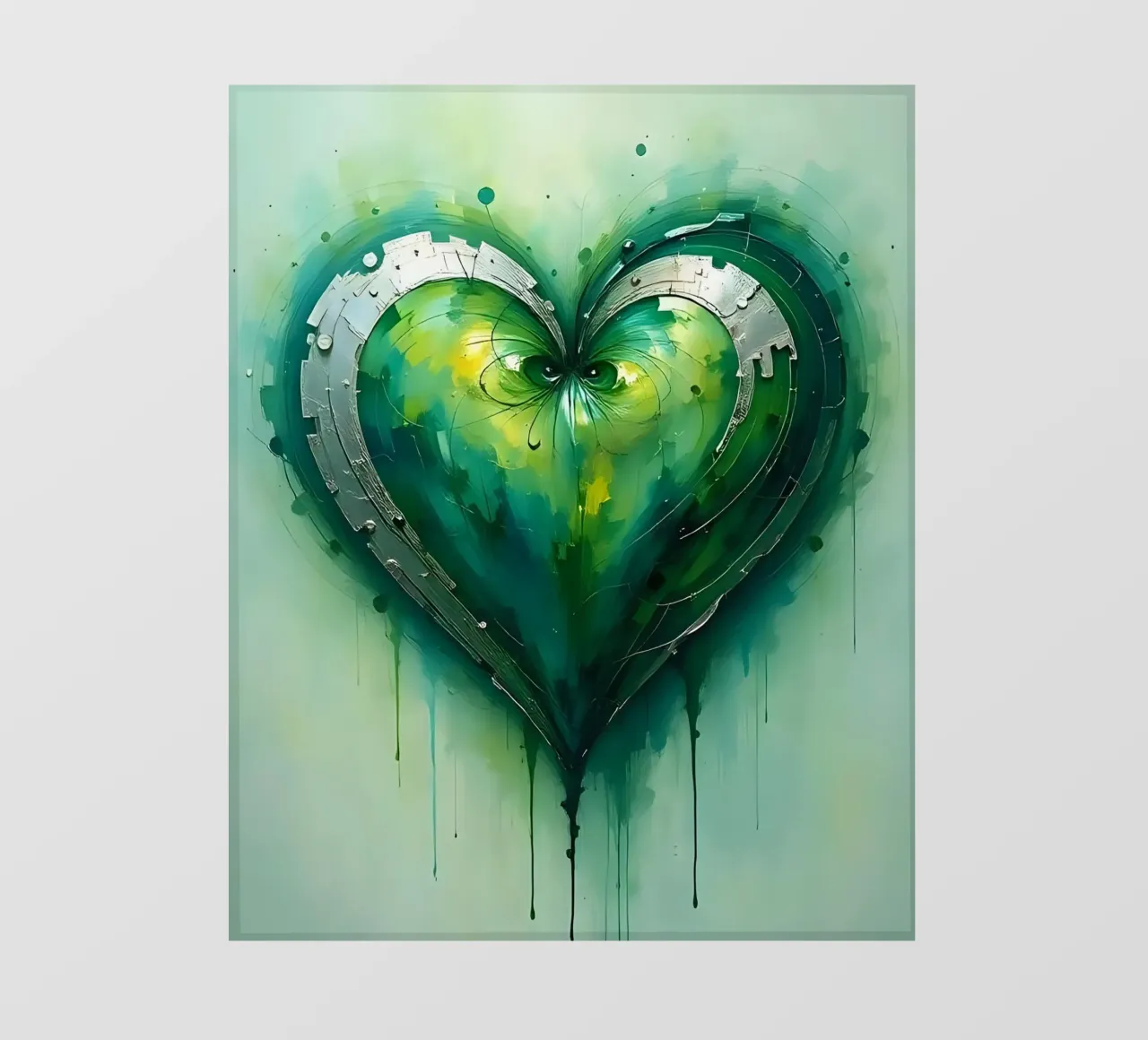 cuore_verde_argento_2 pellicola backlit da Pink- und LoveArt by LK