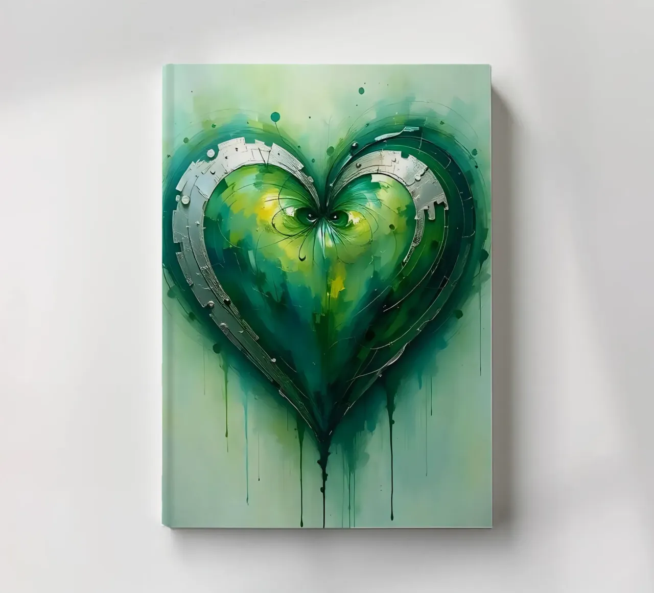 cuore_verde_argento_2 diario da Pink- und LoveArt by LK