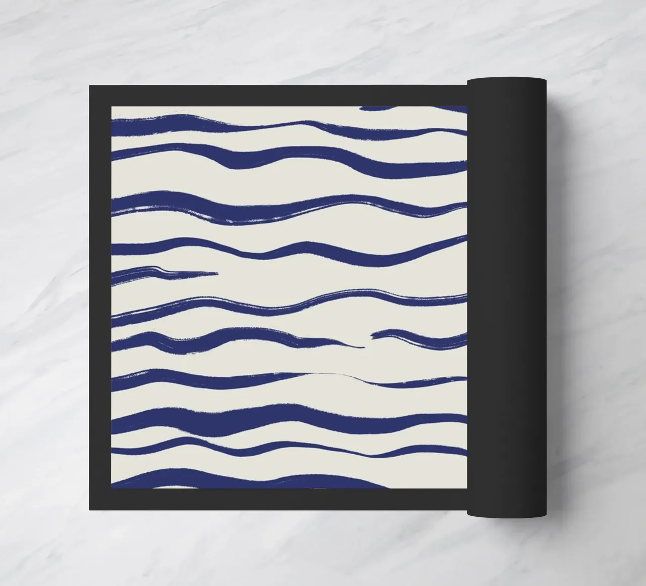 Abstract waves doormat by Sixmai