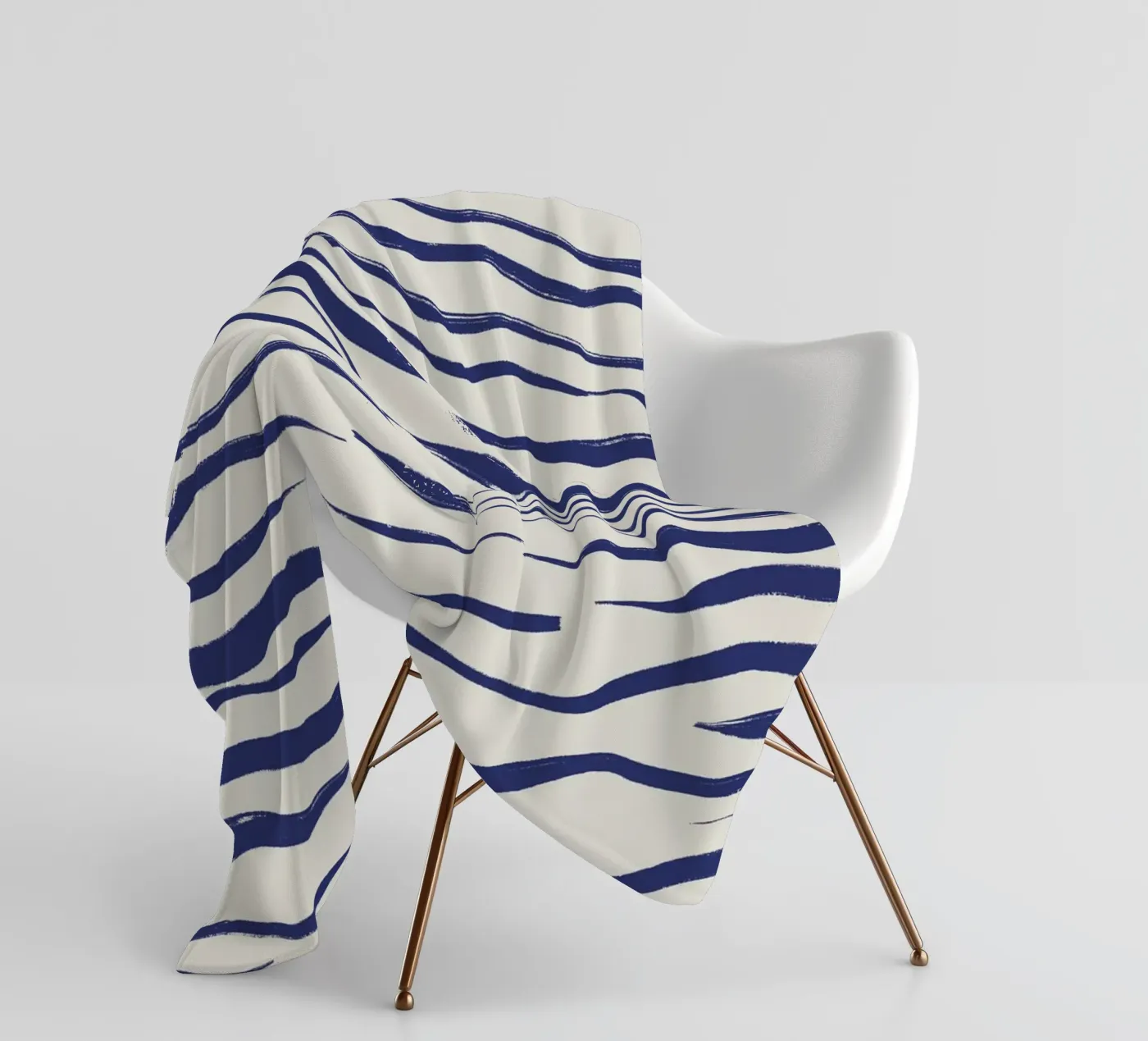 Abstract waves fleece blanket by Sixmai