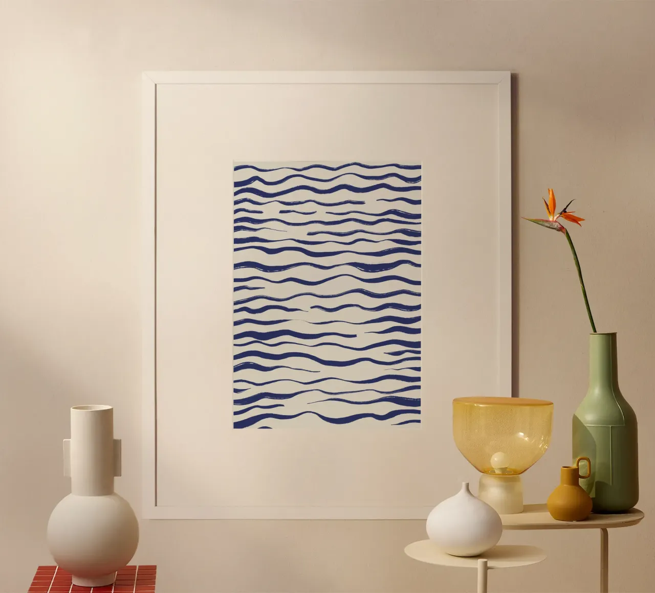 Abstracte golven hahnemühle van Sixmai