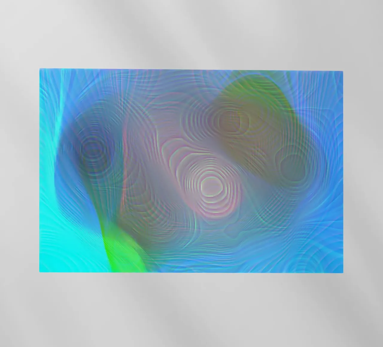 Abstrait en couleurs marines, surface mate en structure de lignes film rétro-éclairé de Gürsel Yesil Digital Art