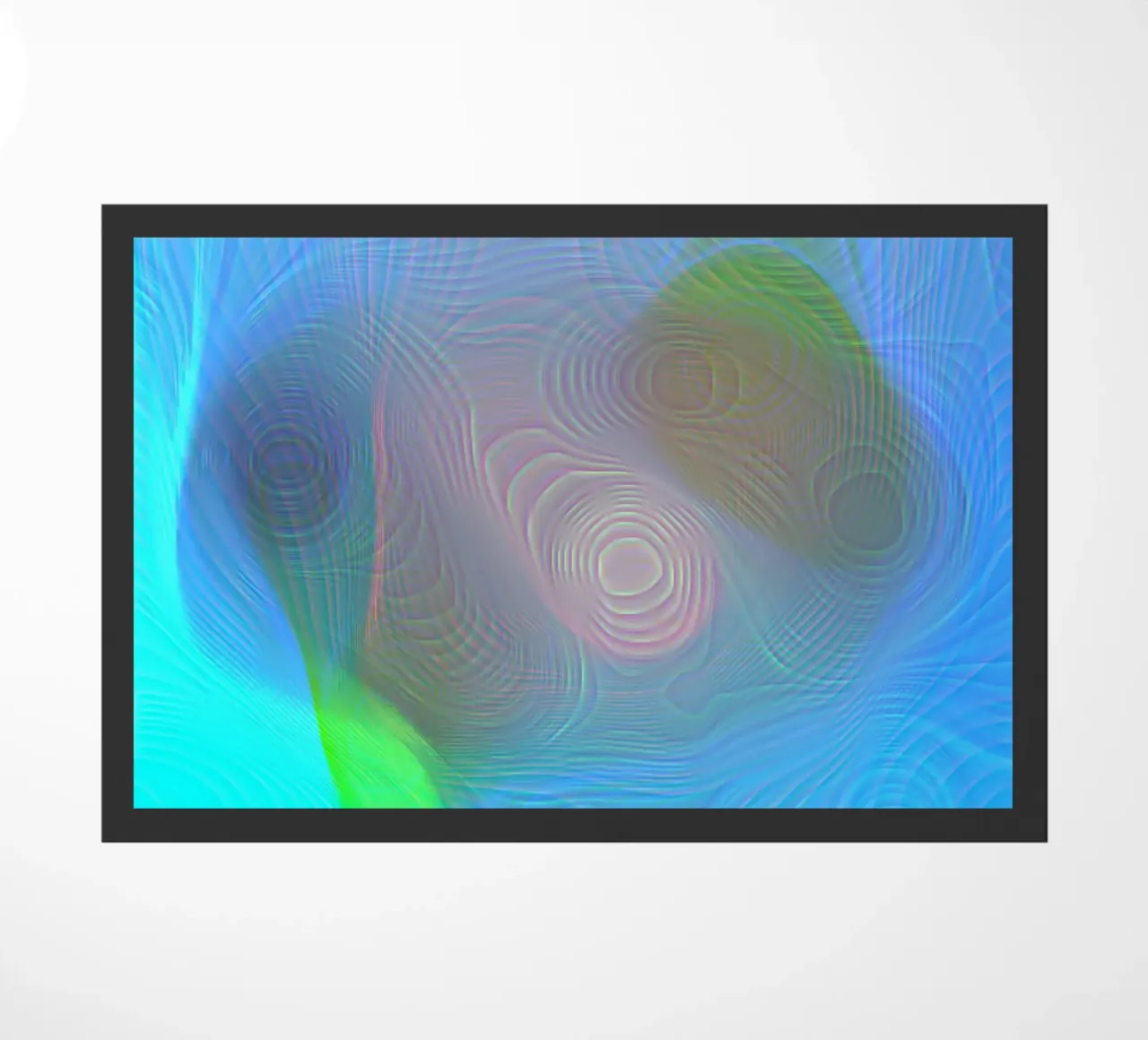 Abstract in sea colours, matt surface in line structure doormat by Gürsel Yesil Digital Art