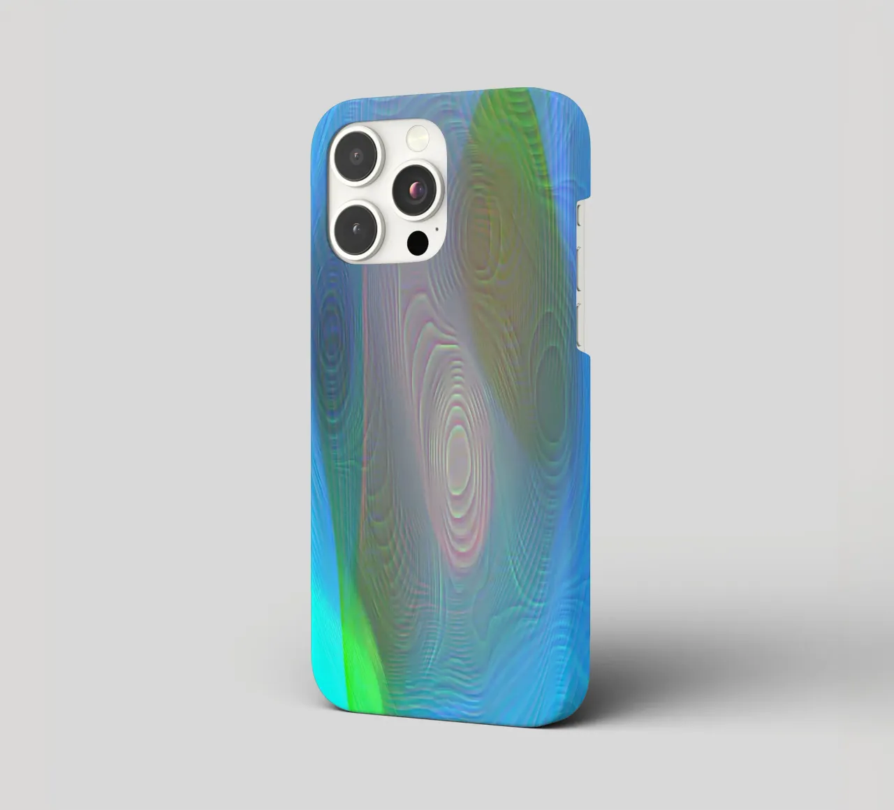 Abstract in sea colours, matt surface in line structure iphone case by Gürsel Yesil Digital Art