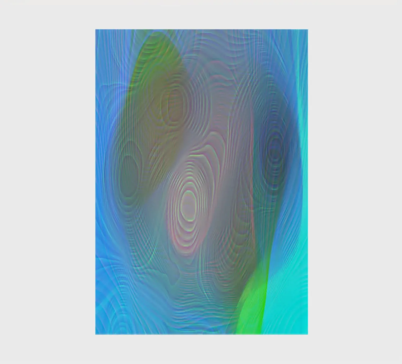 Abstrakt in Meeresfarben, Oberfläche matt in Linienstruktur Notizbuch von Gürsel Yesil Digital Art