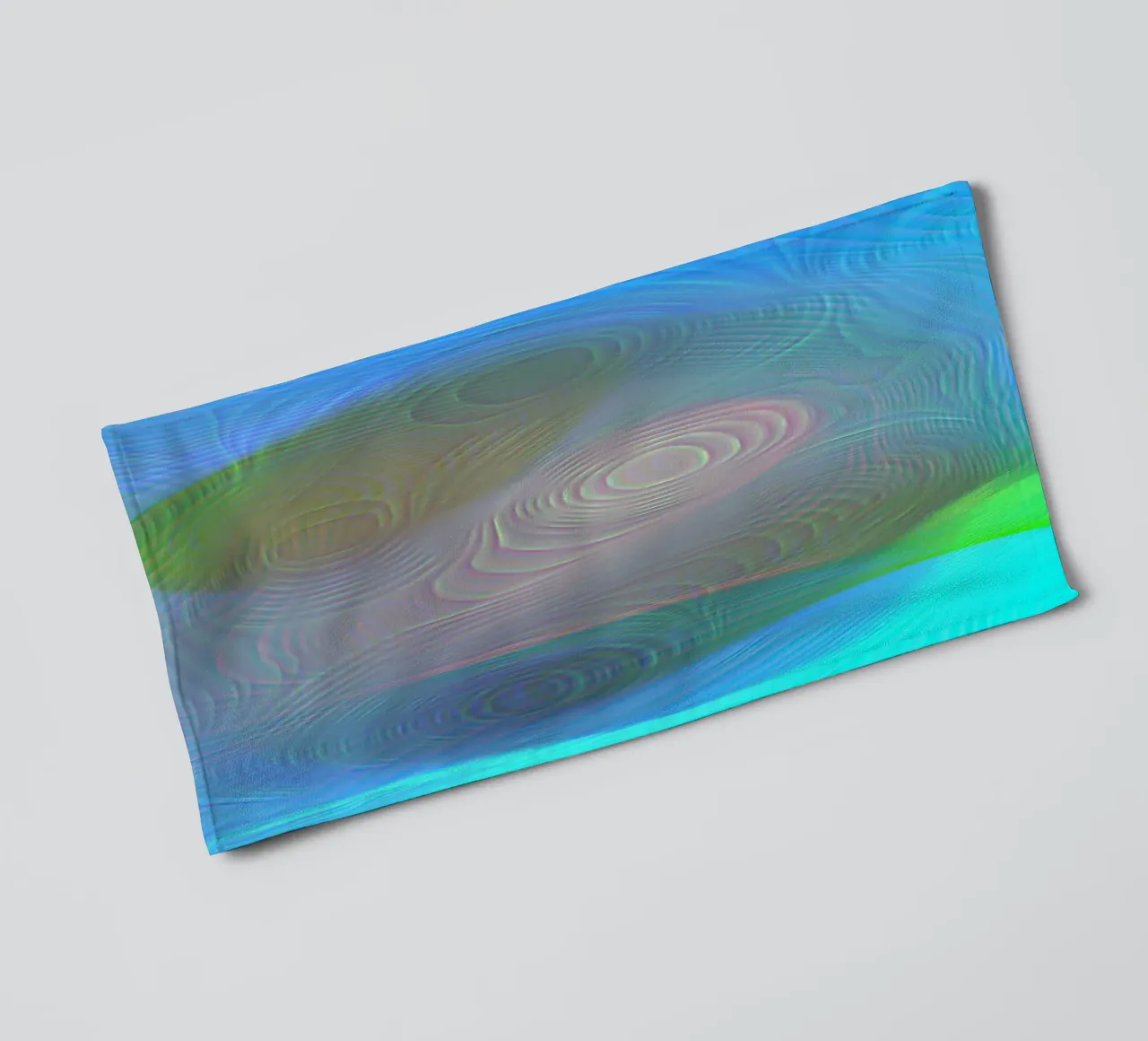 Astratto nei colori del mare, superficie opaca con struttura a linee asciugamano da bagno da Gürsel Yesil Digital Art