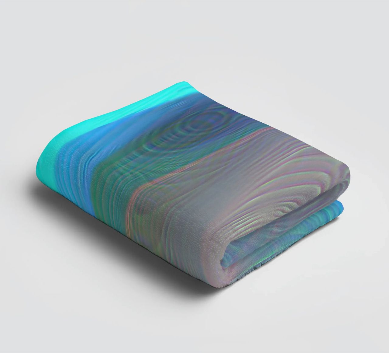 Abstrait en couleurs marines, surface mate en structure de lignes serviette de bain de Gürsel Yesil Digital Art