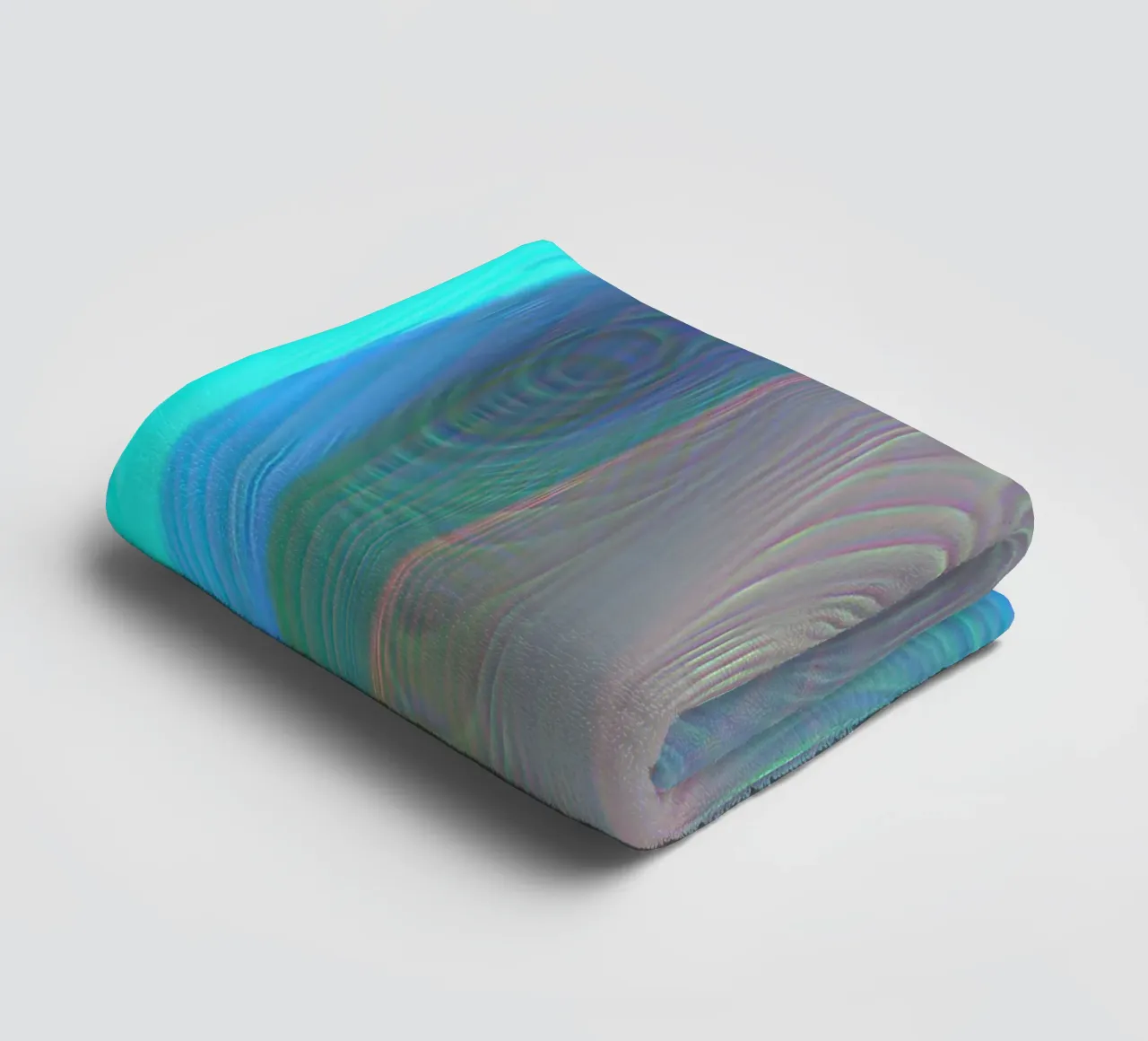 Astratto nei colori del mare, superficie opaca con struttura a linee asciugamano da bagno da Gürsel Yesil Digital Art