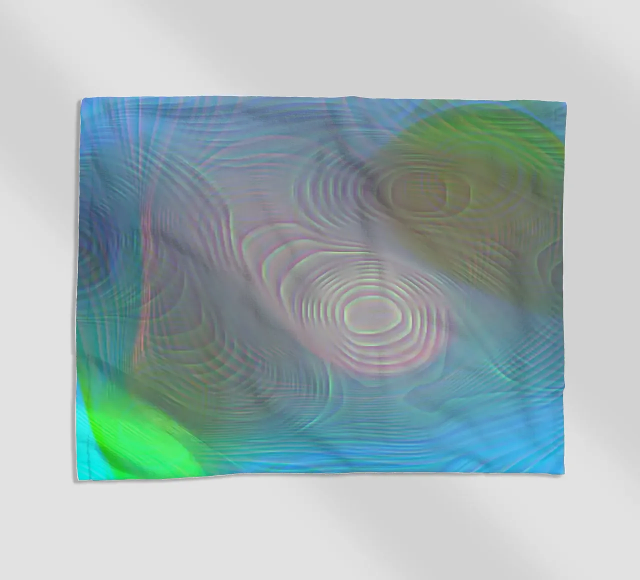 Abstrakt in Meeresfarben, Oberfläche matt in Linienstruktur Strandtuch von Gürsel Yesil Digital Art